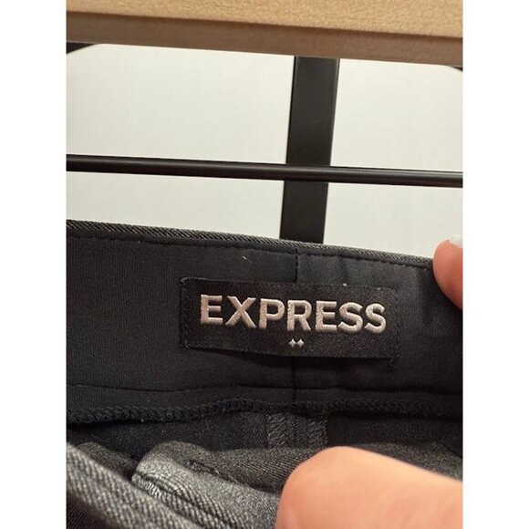 Express Columnist Barely Boot Dark Grey Dress Pants - Picture 3 of 6